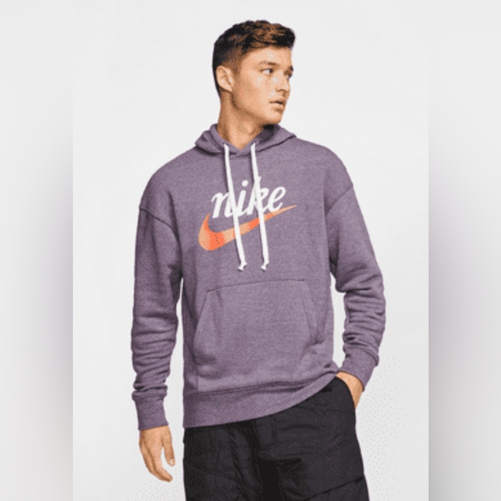 Nike Men’s Graphic Pullover Hoodie Grand Purple / Heather Sz S